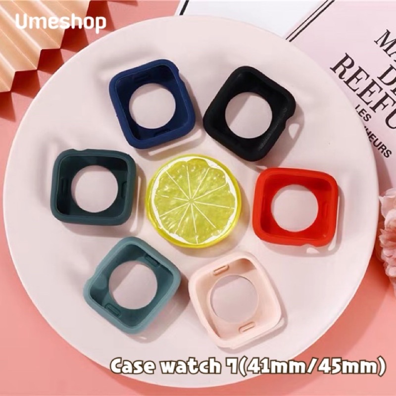 ภาพหน้าปกสินค้าเคส 7 TPU ด้าน เเบบนิ่ม สีๆ case Watch 7 ขนาด 41mm ละ 45mm พร้อมส่ง เคส watch 7 45mm เคสสำหรับแอปเปิ้ลวอช จากร้าน umeshop บน Shopee