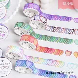 masking tape สติกเกอร์หัวใจ เทปตกแต่งลายหัวใจ สติกเกอร์ตกแต่งไดอารี่