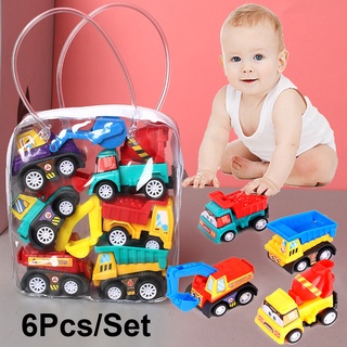 👶COD🚗6 ชิ้น/เซ็ต รถของเล่นเด็ก "ดึงกลับและไป" ยานพาหนะของเล่นเด็กผู้ชาย / เด็กผู้หญิงรถของเล่นขนาดเล็ก "Pull Back Car"