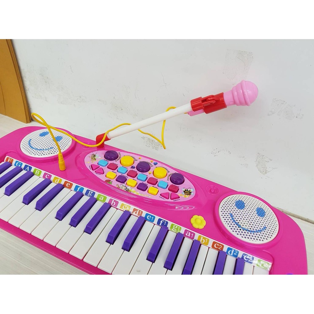 electronic-organ-no-3702a-เครื่องเล่นอิเลคโทนไฟฟ้า-พร้อมไมค์-ลำโพงในตัว-อัดเสียงดนตรี-เสียงร้องเพลง-ได้ในตัว