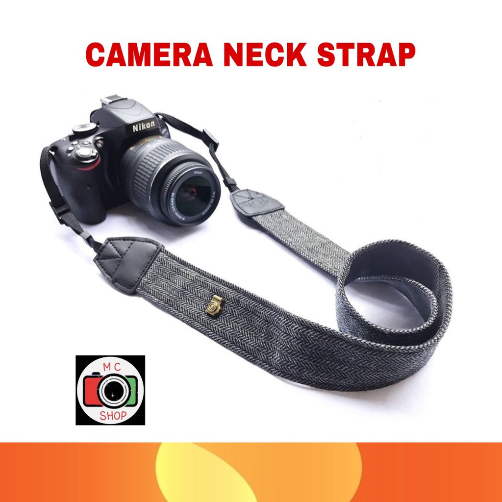 CAMERA NECK STRAP (สายคล้องคอกล้อง )COTTON DESIGN FOR DSLR AND ...