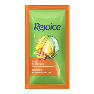 รีจอยส์ ริช ซอฟท์ สมูท แชมพู ขนาด 6 มล. แพ็ค 60 ซอง ผลิตภัณฑ์ดูแลเส้นผม Rejoice Shampoo Rich Soft Smooth 6 ml x 60