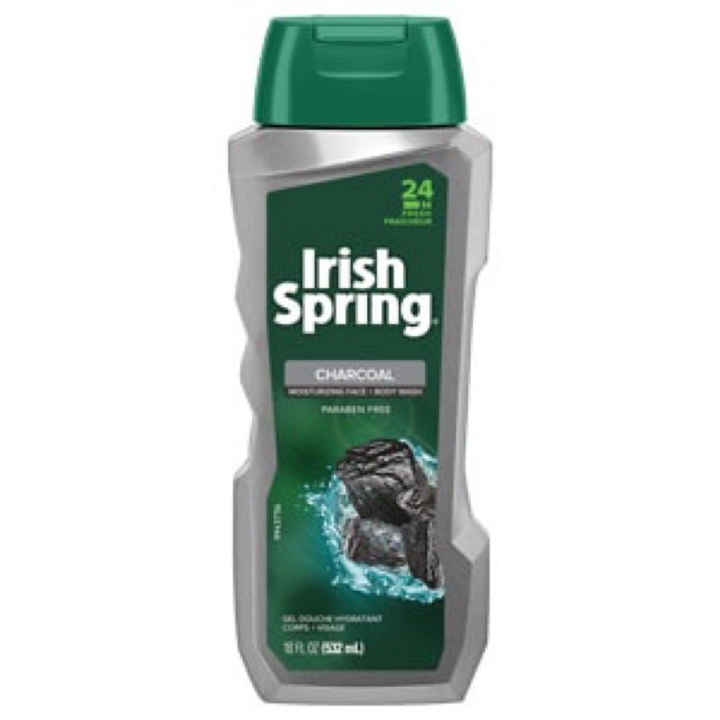 Irish Spring Charcoal Men's Body Wash Pure Fresh 532ml. Shopee Thailand