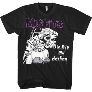 เสื้อยืดโอเวอร์ไซส์ใหม่ Misfits Band Die Die My Darling Punk Danzig เสื้อเชิ้ต สําหรับผู้ชาย (SML-2XL) badhabitmerchS-3X
