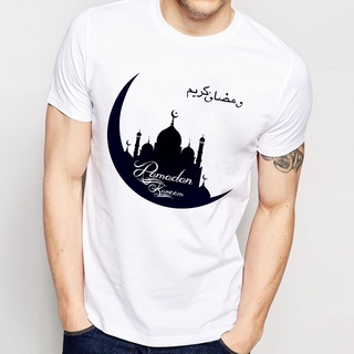 เสื้อยืด- ขายดี!อิสลาม มุสลิม รอมฎอน kareem วันหยุด เสื้อยืดผู้ชาย ฤดูร้อน ใหม่ สีขาว ลําลอง เสื้อยืด สัญลักษณ์พระจันท