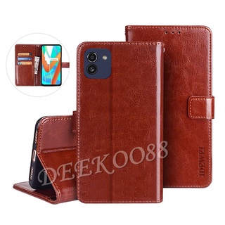2022 New เคสโทรศัพท์ Samsung Galaxy A03 A03s Flip Case Wallet Casing Soft Pu Leather Men Back Phone Cover for SamsungA03 เคส