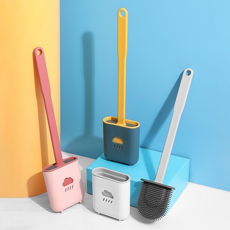 แปรงขัดห้องน้ำซิลิโคน-แปรงขัดห้องน้ำพร้อมที่ติดผนัง-silicone-toilet-brush