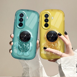 2022 New Phone Case Huawei Nova Y70 Nova 9 SE 8i Honor 50 Lite เคส Cute Casing Transparent Astronaut Invisible Bracket Lens Protection Soft Case Back Cover เคสโทรศัพท์
