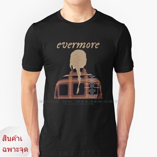 ROUND คอลูกเรือแฟชั่น เสื้อยืดผ้าฝ้าย พิมพ์ลาย Evermore - Taylor Beauty Swifts Evermore Folklore Country Music Taylors S