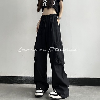 Lemon Studio กางเกง กางเกงขายาว เสื้อผ้าแฟชั่นผู้หญิง bf พร้อมส่ง 52074