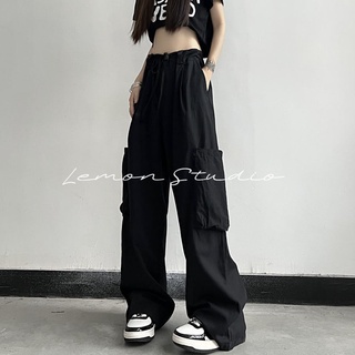 Lemon Studio กางเกง กางเกงขายาว เสื้อผ้าแฟชั่นผู้หญิง bf พร้อมส่ง 52074