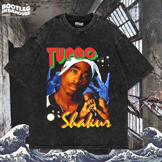 เสื้อยืด พิมพ์ลาย Tupac SHAKUR WASHING VINTAGE | เสื้อยืด โอเวอร์ไซส์S-5XL