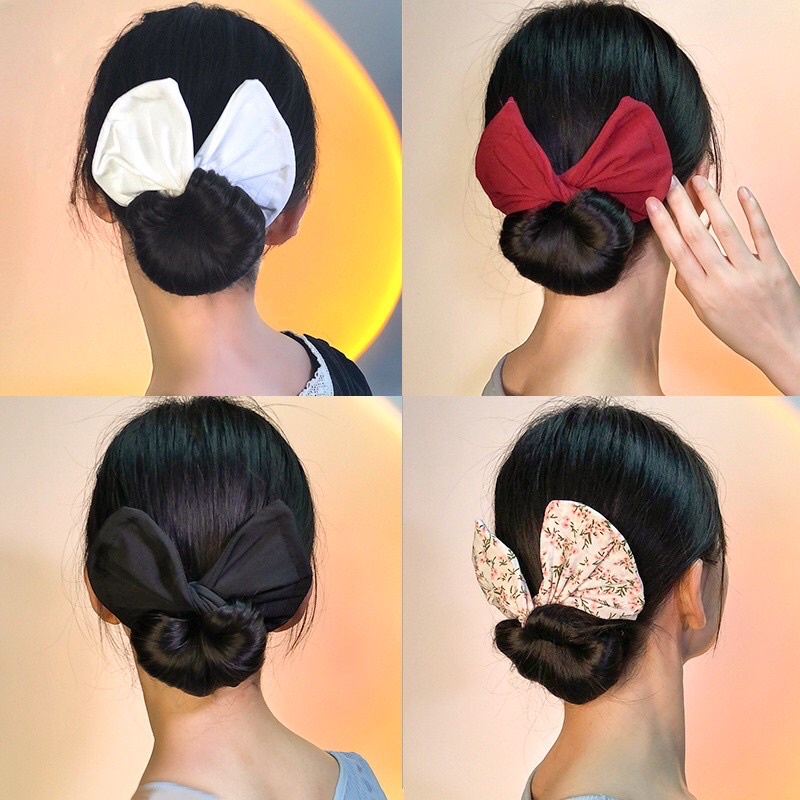 ส่งจากไทย-magic-twist-โบว์มัดผมเกาหลี-hair-bun-ม้วนผม-เกล้าผม