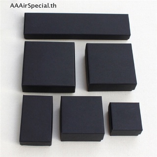 Aaairspecial กล่องกระดาษ สีดํา สําหรับใส่เครื่องประดับ แหวน สร้อยคอ สร้อยข้อมือ เครื่องประดับ TH