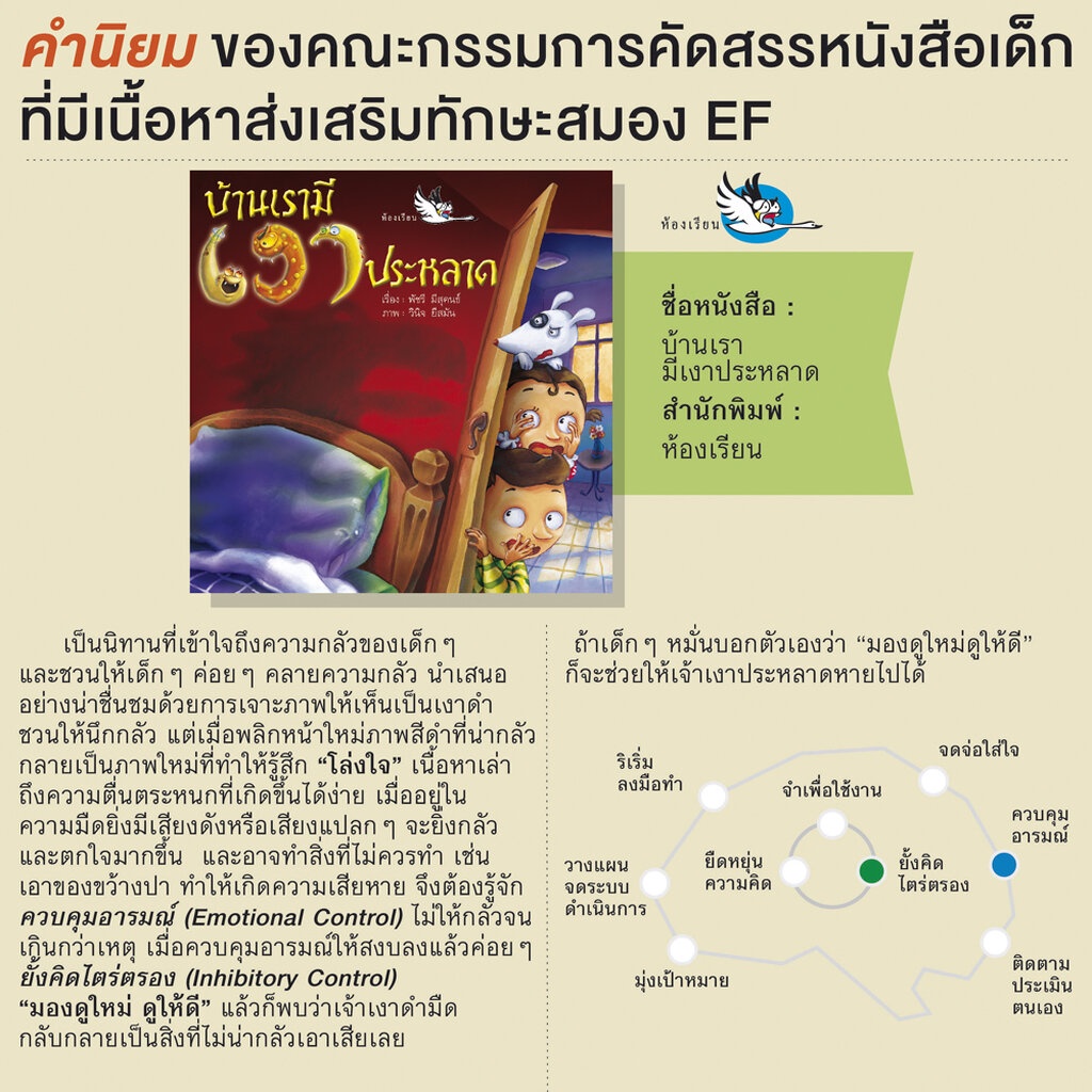 ห้องเรียน-หนังสือนิทานพัฒนา-ef-บ้านเรามีเงาประหลาด-นายแพทย์ประเสริฐ-แนะนำ-หนังสือเด็กที่สอนให้เด็กไม่กลัวความมืด