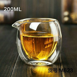 แก้วน้ำ แก้วสองชั้น แบบปากแหลม ขนาดความจุ 200 ml.