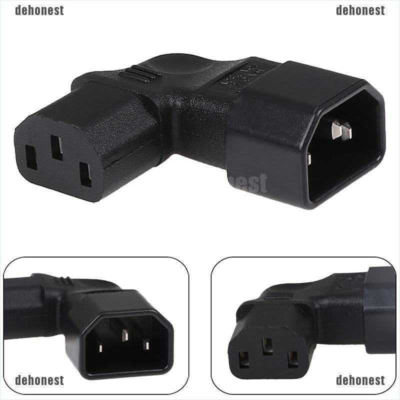 dehonest-อะแดปเตอร์ปลั๊ก-iec-มุมซ้าย-90-องศา-iec-320-c14-เป็น-c13-lcd-ทีวีติดผนัง