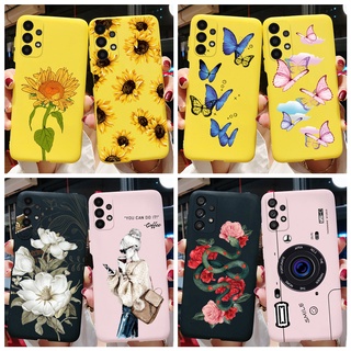 เคสโทรศัพท์ซิลิโคน TPU แบบนิ่ม ลายดอกทานตะวัน และดอกเดซี่ สําหรับ Samsung Galaxy A13 A13 A 13 4G SM-A135F