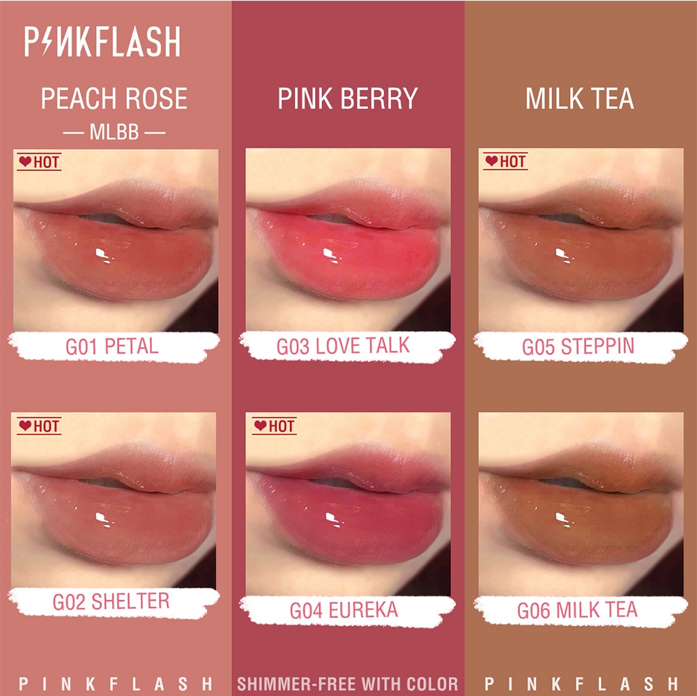 มุมมองเพิ่มเติมของสินค้า Pinkflash Ohmygloss Hot ลิปกลอส ให้ความชุ่มชื้น ไม่เหนียวเหนอะหนะ สำหรับแต่งหน้า