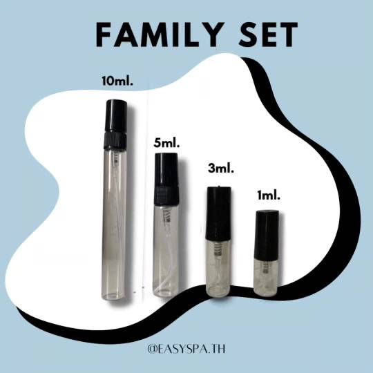 แพค-6-ใบ-ขวดสเปรย์แก้วสีชาฝาดำ-ขนาด-2ml-3ml-5ml-10ml