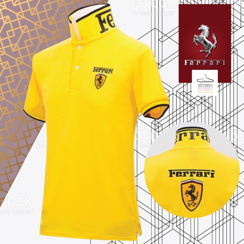 เสื้อโปโล-men-polo-ferrari-cotton-mix-tk-amp-39-amp-39-1-limited-editionเสื้อเชิ้ตผู้ชายเสื้อโปโล