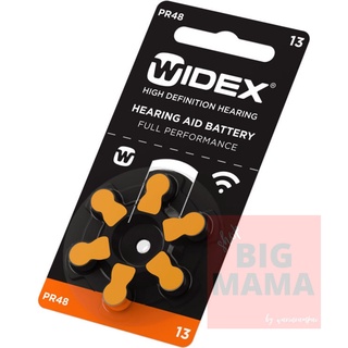 สินค้า ถ่านเครื่องช่วยฟัง ถ่านกระดุม ถ่านก้อนเล็ก แบตตเตอรี่เครื่องช่วยฟัง Widex hearing aid battery Size 13 (PR48)