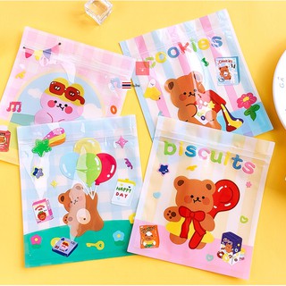 **พร้อมส่ง** ซองซิปล็อค ลายการ์ตูน น่ารัก ใส่ของได้จุใจ