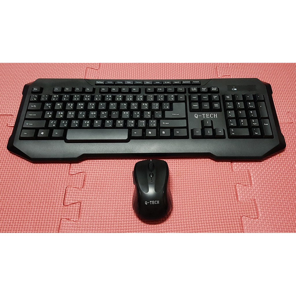 QTECH KB218wireless mouse and keyboard 104 keys +11 multimedia