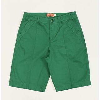 กางเกง 3 ส่วน เส้นคู่  เขียว BIRABIRA PS005 กางเกงแฟชั่น ผู้หญิง ไซส์ใหญ่ | Three Quarter Shorts
