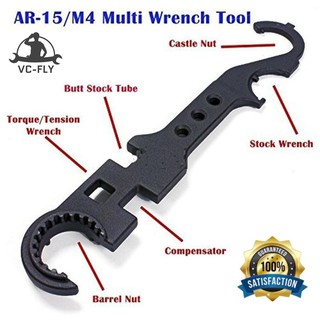 Ar15 / M4 M16 Armorers ประแจ Combo Armorer Spanner เครื่องมือ Handguard Stock Barrel ลบเหล็กคาร์บอนอุปกรณ์ล่าสัตว์