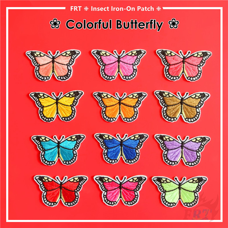 ☸ Q Colourful Butterfly Series 02 แพทช์รีด ☸ 1 ชิ้น
