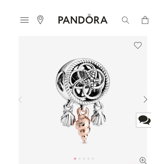 Pandora openwork seashell dream catcher charm 100