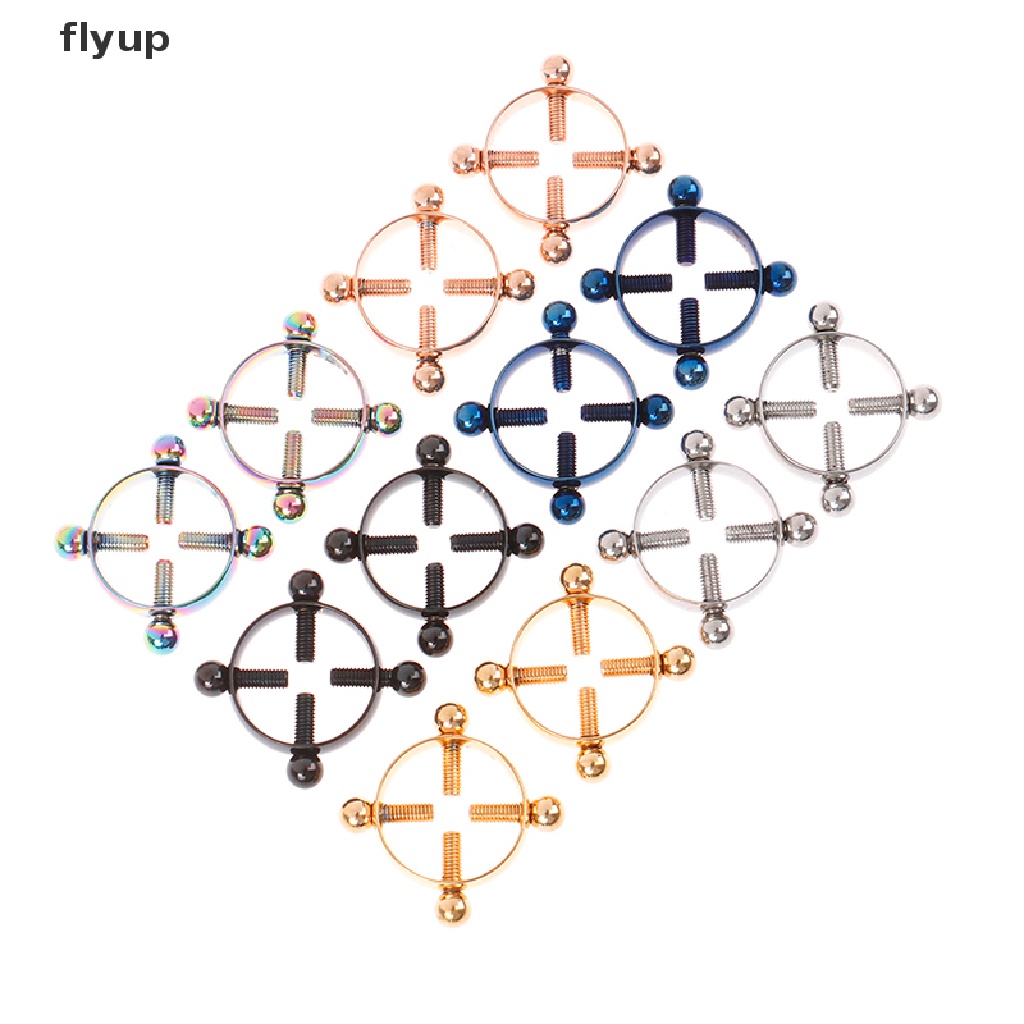 flyup-เครื่องประดับ-จิวเจาะหัวนม-ทรงกลม-ไม่ต้องเจาะ-2-ชิ้น