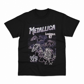 เสื้อยืดโอเวอร์ไซส์เสื้อยืด พิมพ์ลาย Metallica 3 Band Music LouisvilleS-3XL