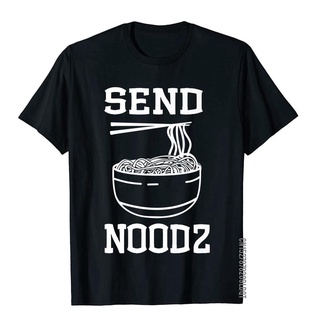 เสื้อยืด ผ้าฝ้าย พิมพ์ลาย Send Noodz Ramen Noodles Noods เหมาะกับของขวัญ สําหรับผู้ชายS-5XL