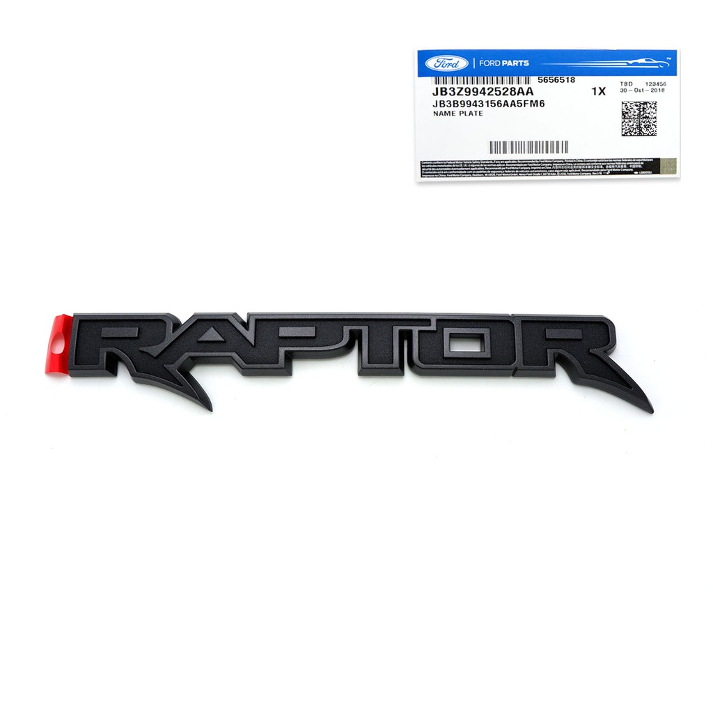 Logo โลโก้ RAPTOR ของแท้ ฟอร์ด แรนเจอร์ สีดำ สำหรับ Ford Ranger ปี 2019 ...