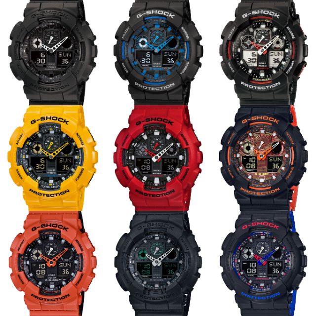 ราคาและรีวิวGShock GA-100 Series ของแท้ใหม่100% (GA-100-1A1,GA-100B-4,GA-100CB-1,GA-100L-2,GA-100A-9,GA-100CM