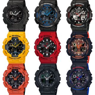 ภาพขนาดย่อของสินค้าGShock GA-100 Series ของแท้ใหม่100% (GA-100-1A1,GA-100B-4,GA-100CB-1,GA-100L-2,GA-100A-9,GA-100CM