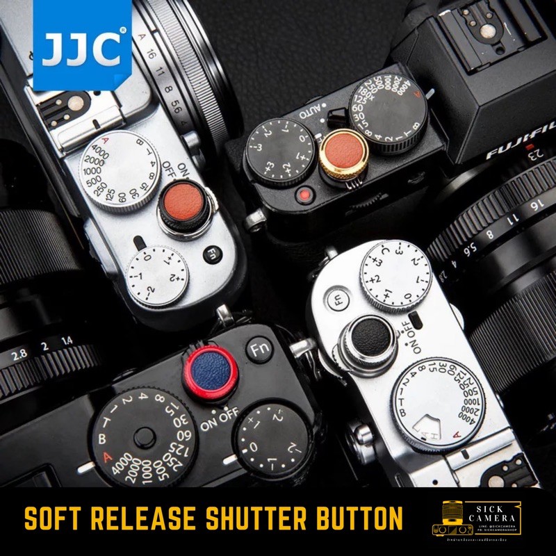 ภาพหน้าปกสินค้าJJC ปุ่มชัตเตอร์ ทำจากทองแดง 100% และ หนังพรีเมี่ยม ️ของแต่งกล้องพร้อมส่ง Soft release shutter button