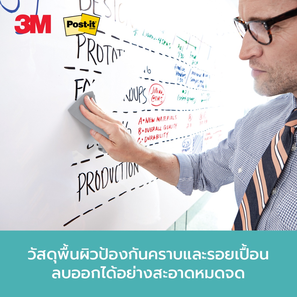 post-it-dry-erase-surface-3-ft-x-2-ft-โพสต์-อิท-แผ่นไวท์บอร์ด-ขนาด-3ฟุต-x-2ฟุต