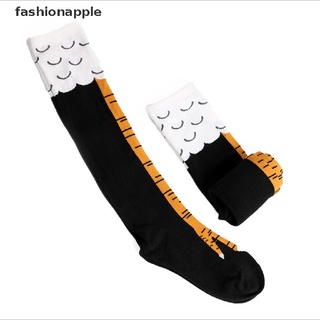 [fashionapple] ใหม่ ถุงเท้ายาวถึงเข่า ลายการ์ตูนไก่ แฟชั่น
