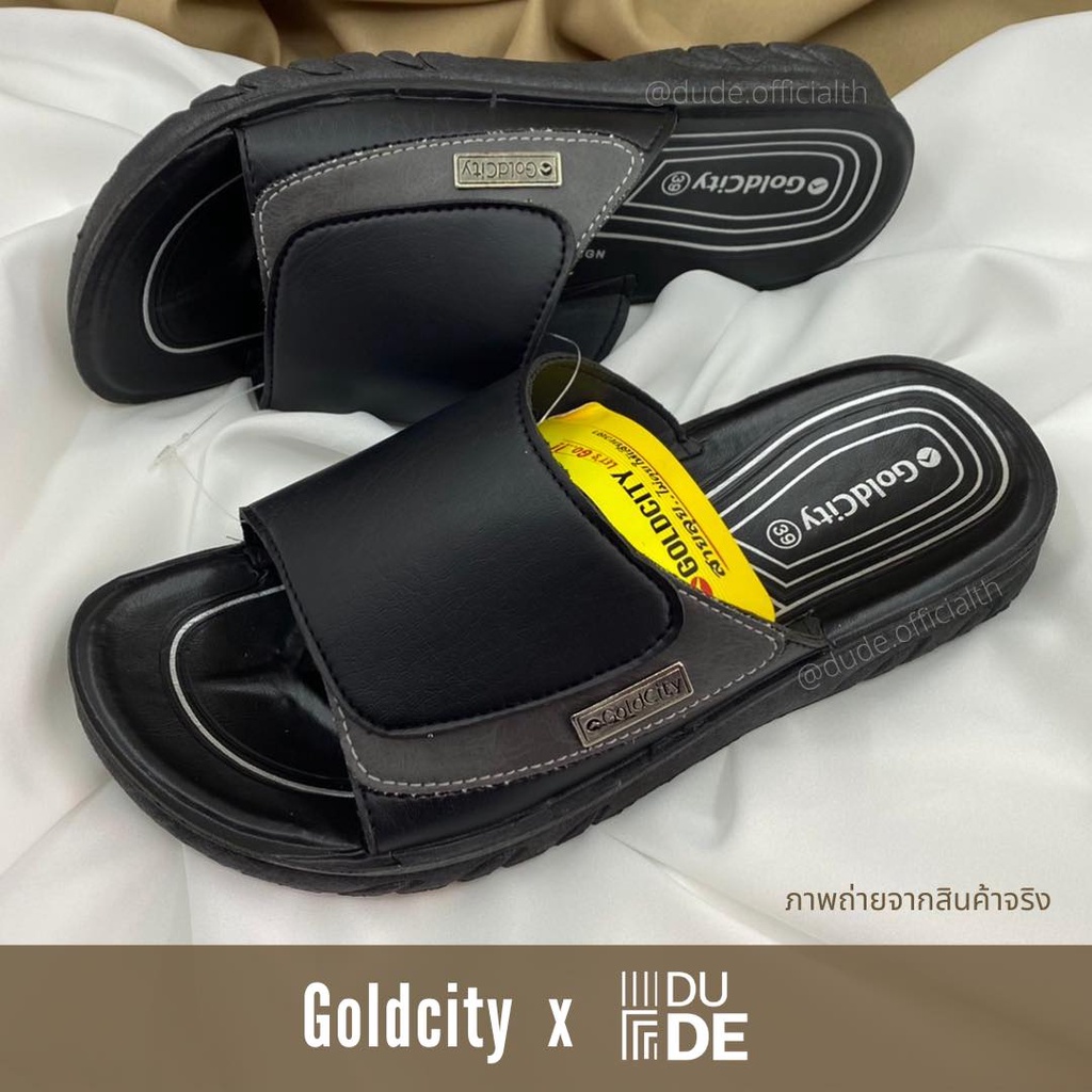 g108-รองเท้าแตะผู้ชาย-แฟชั่น-goldcity-โกลด์ซิตี้-ลำลอง-pvc-พร้อมส่ง-มีเก็บปลายทาง