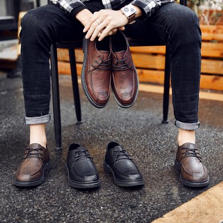สินค้า （39-44）ชายอังกฤษ Retro Business รองเท้าหนังลำลองรองเท้าหนังอย่างเป็นทางการ