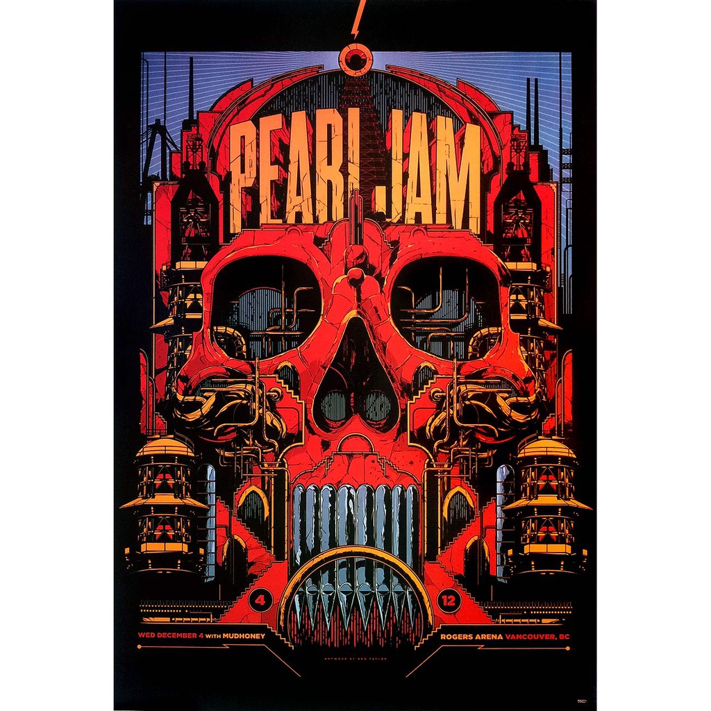 โปสเตอร์-รูปวาด-กราฟฟิก-วง-ดนตรี-ร็อก-เพิร์ลแจม-pearl-jam-poster-24-x35-inch-american-alternative-grunge-hard-rock-v1