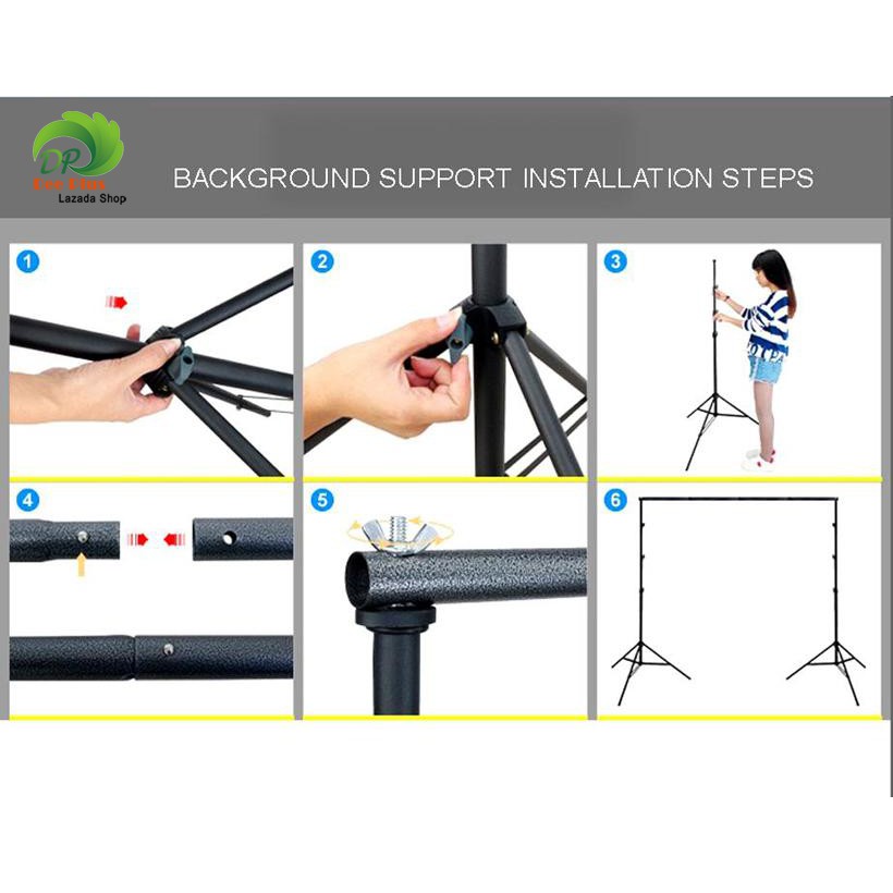 2-8-x-3m-adjustable-photography-background-support-system-backdrop-stand-crossbar-kit-set-for-muslin-backdrop-2-8x3เมตร