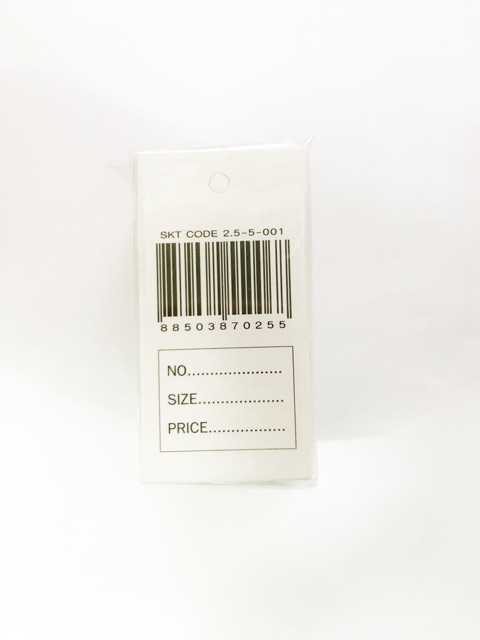 ภาพสินค้าป้ายบาร์โค้ดกระดาษ​ tag ห้อยเสื้อ แพ็ค 100ใบ มี 3 ขนาด หลากสีหลายไซส์ จากร้าน rabbitpost บน Shopee ภาพที่ 7