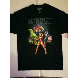 ROUND คอลูกเรือเสื้อยืดผ้าฝ้าย พิมพ์ลายการ์ตูน NWT Comics San Francisco Souvenir L 4244 CBppnh76EFfkpf21 สําหรับผู้ชาย-4