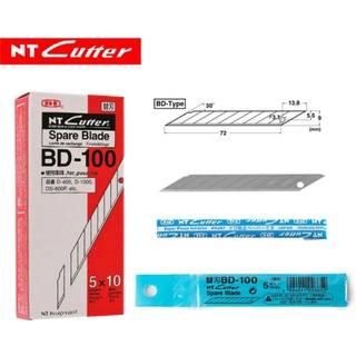 มีดคัตเตอร์ NT Cutter  BD-100 (30องศา) และ  BA-170  (58 องศา)และใบดำ BA15P (30องศา)