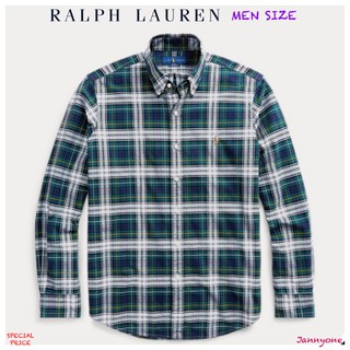 RALPH LAUREN CLASSIC FIT PLAID OXFORD SHIRT ( MEN SIZE )