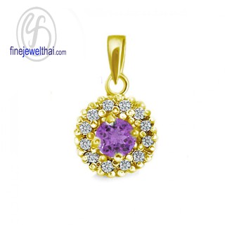 Finejewelthai-จี้อะเมทิสต์-อะเมทิสต์-จี้พลอย-พลอยประจำเดือนเกิด-Amethyst-Pendant-Birthstone-P1081amt00e